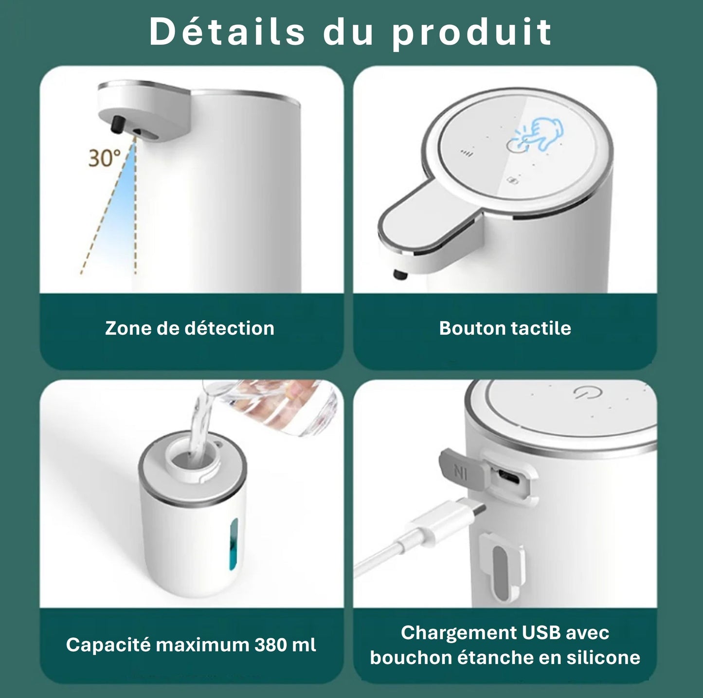 Distributeur Automatique de Savon Sans Contact